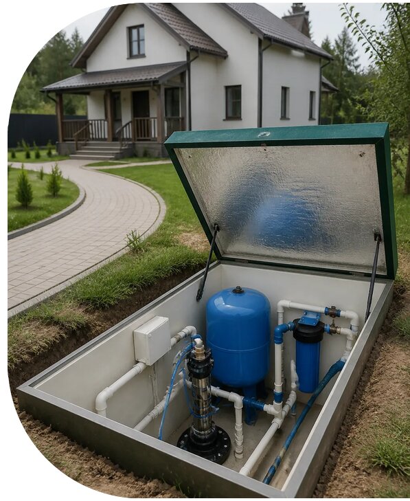 Автономное водоснабжение дома в Сосногорске от 154740 р. | АПаруса-Сно